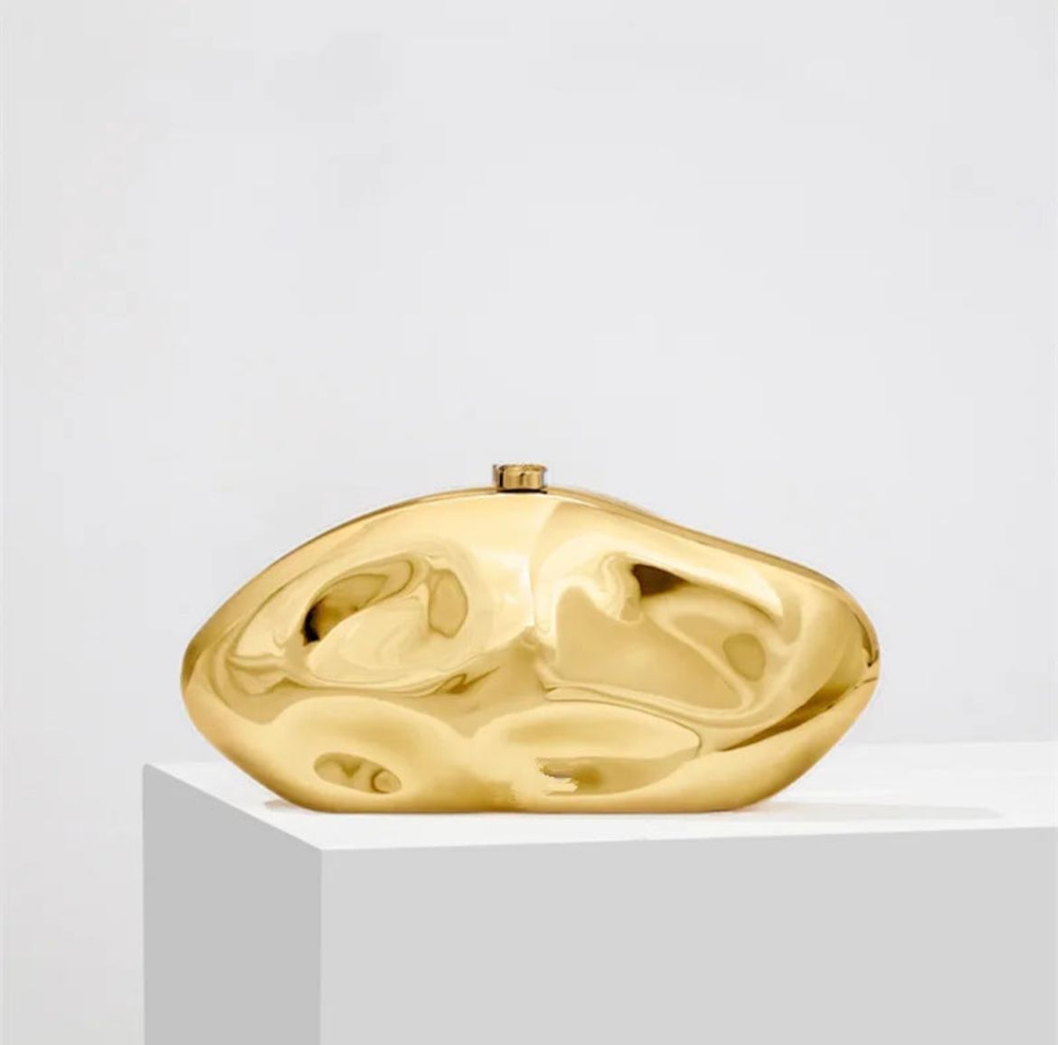 Gold Acrilyc Clutch Bag | Evening Clutch Bag | Gold Evening Purse | Prom Clutch | Party Box Clutch | Gold Clutch Bag