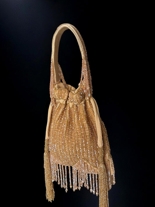 Golden Beaded Potli