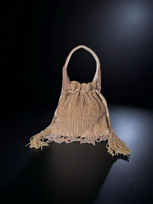 Golden Beaded Potli